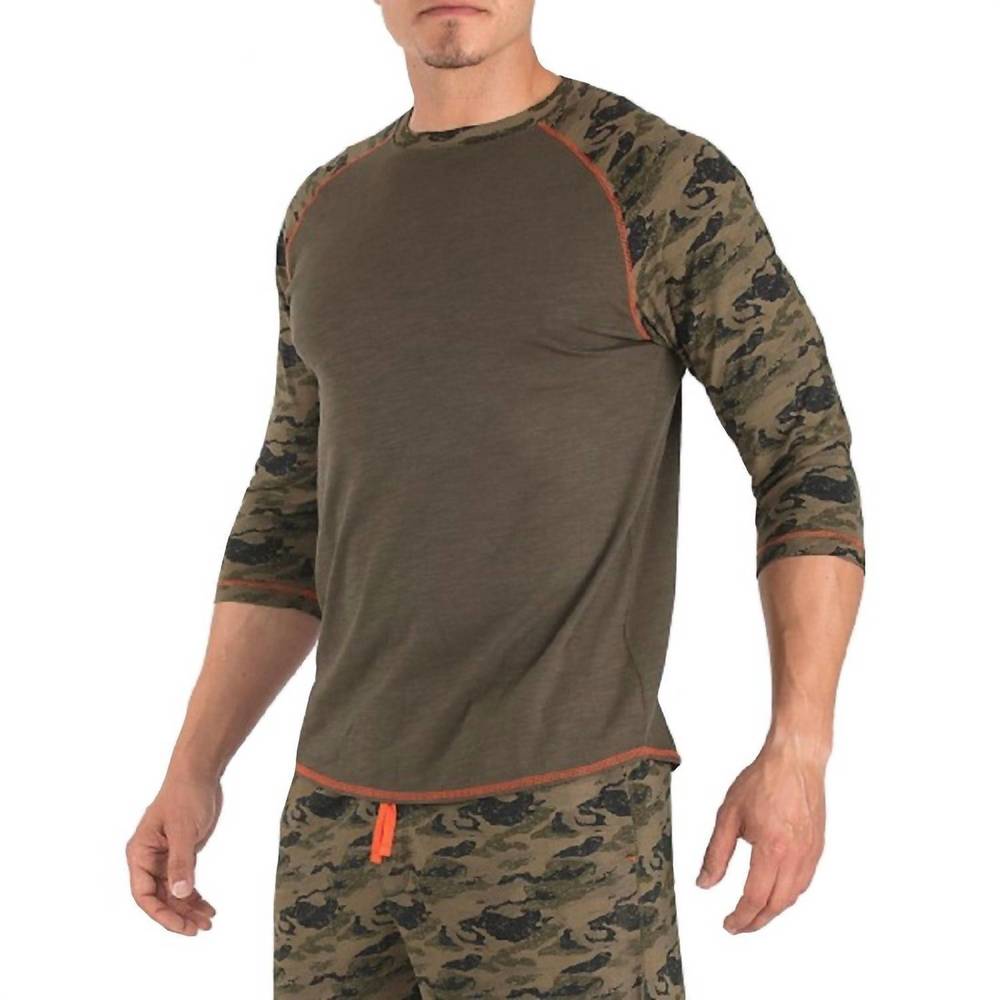 NEW PAPI slub jersey baseball tee shirt in evergreen